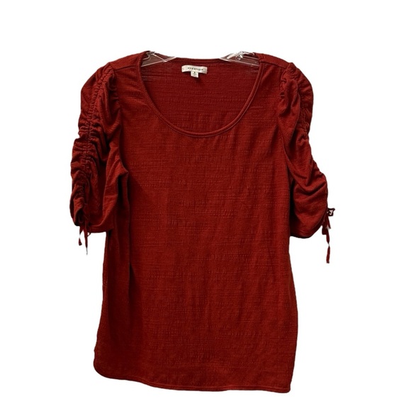 Max Studio Ruched Blouse with Drawstring Sleeves - Picture 1 of 4